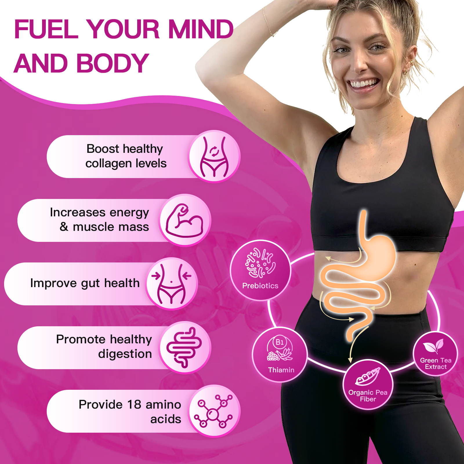 Hydrolyzed Multi Collagen Peptides Powder with MSM and CS 50 Servings for Joint Skin Hair and Nail Support Types I II III V X Keto Friendly