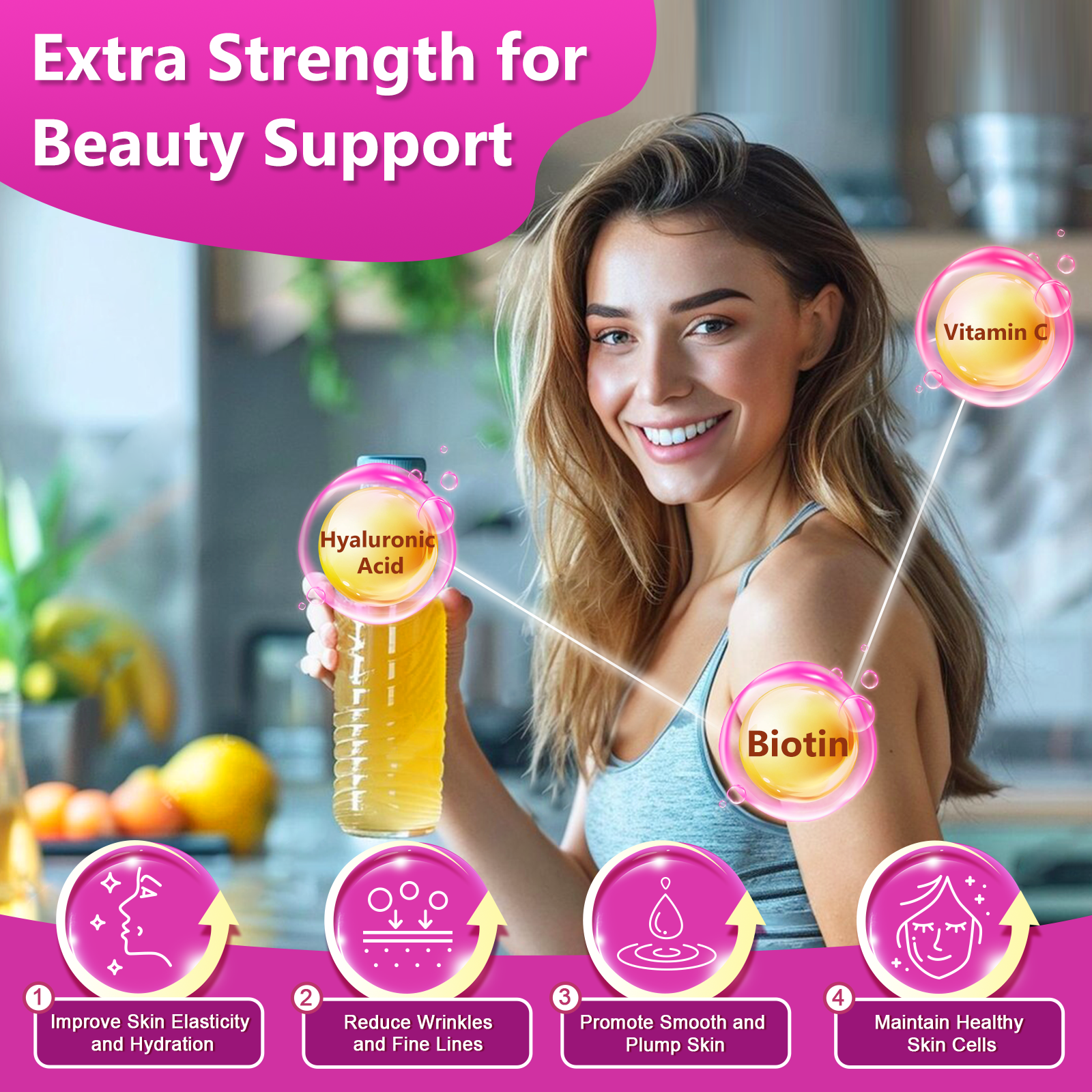 Hydrolyzed Multi Collagen Peptides Powder with MSM and CS 50 Servings for Joint Skin Hair and Nail Support Types I II III V X Keto Friendly