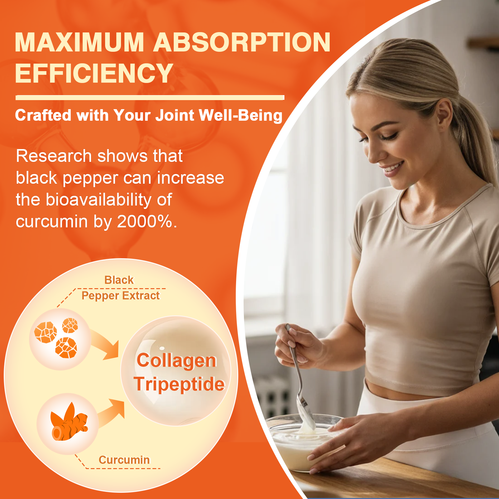 Multi Collagen Peptides Powder with MSM CS for Joint Recovery 50 Servings