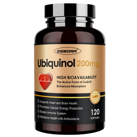 Ubiquinol CoQ10 200mg 4 in 1 Heart Health and Energy Support 120 Softgels