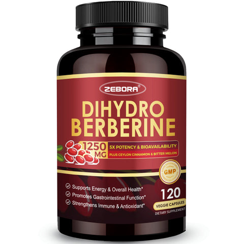 Dihydroberberine Complex with Ceylon Cinnamon and R-ALA for Immune and Heart Support, 120 Capsules