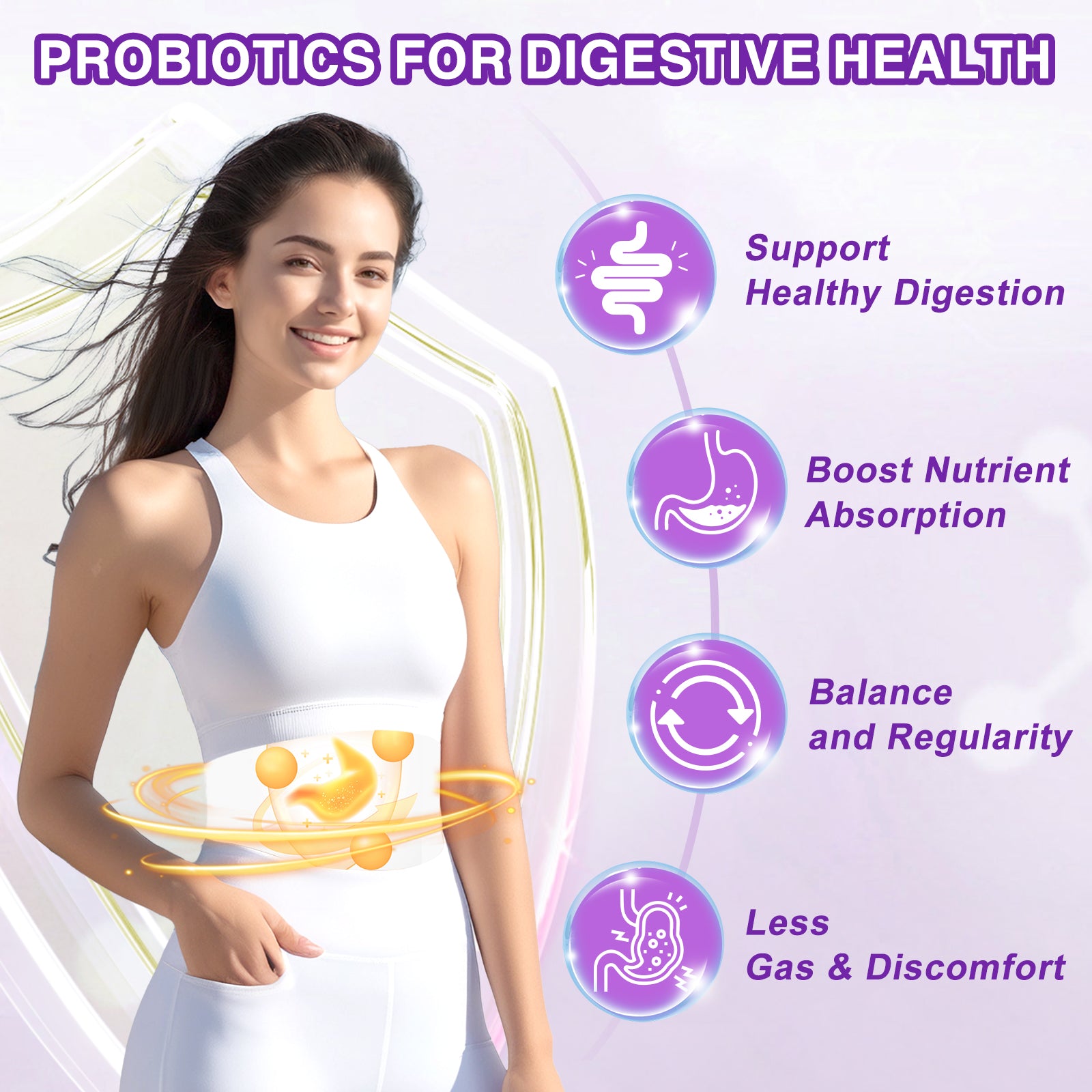 100 Billion CFUs Probiotics for Women Gut and Urinary Health, 180 Veggie Caps