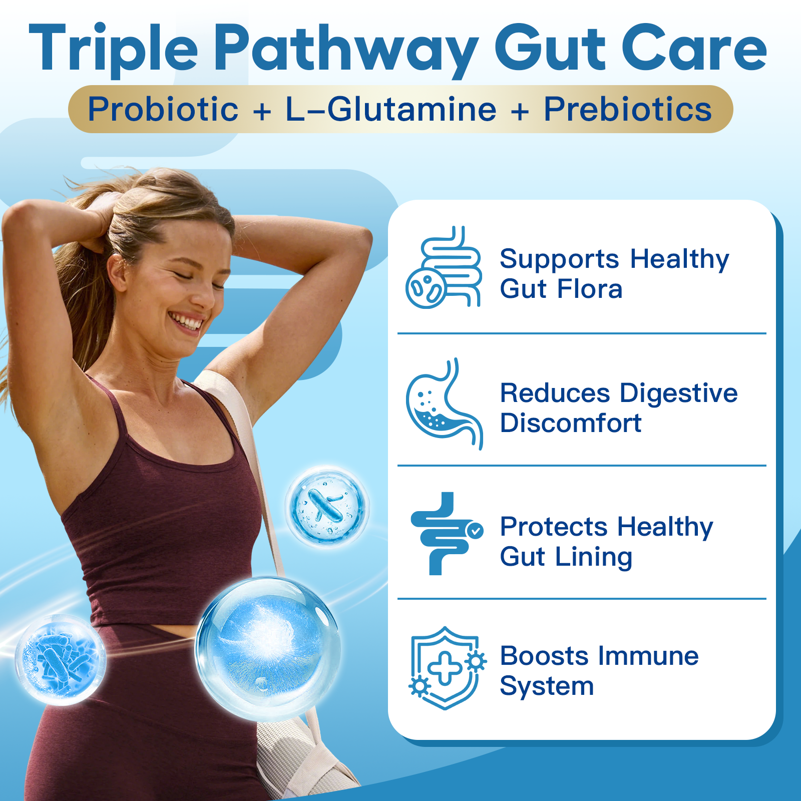 Multi Collagen Peptides Powder with Probiotics & Enzymes for Gut and Skin Health – 30 Servings