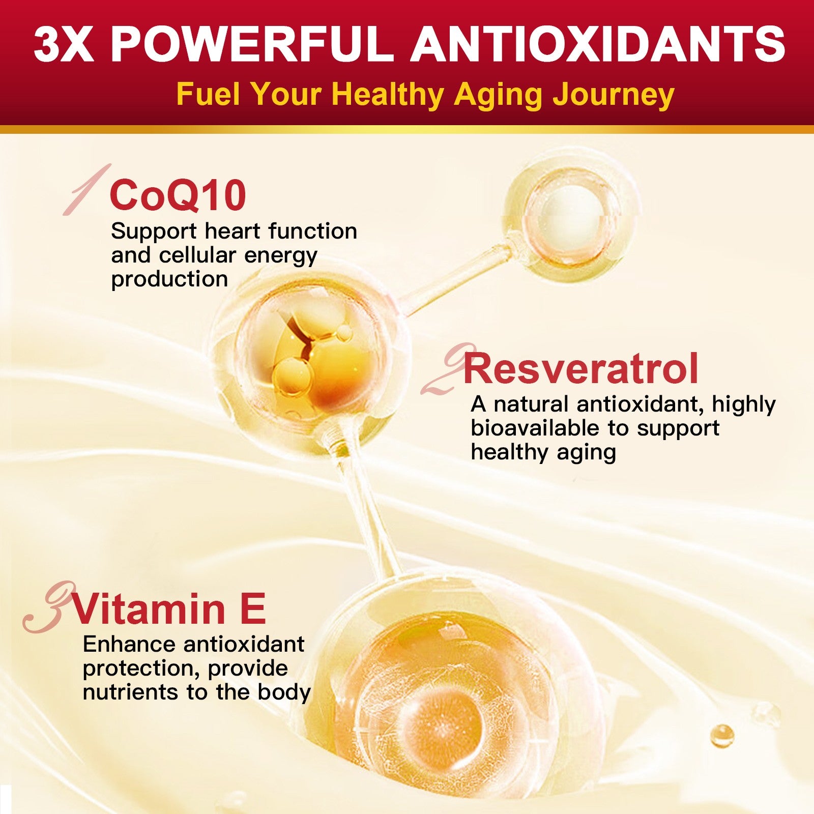 CoQ10 300mg with Trans-Resveratrol, PQQ and Vitamin E, High Absorption Antioxidant for Heart and Energy, 120 Veggie Capsules