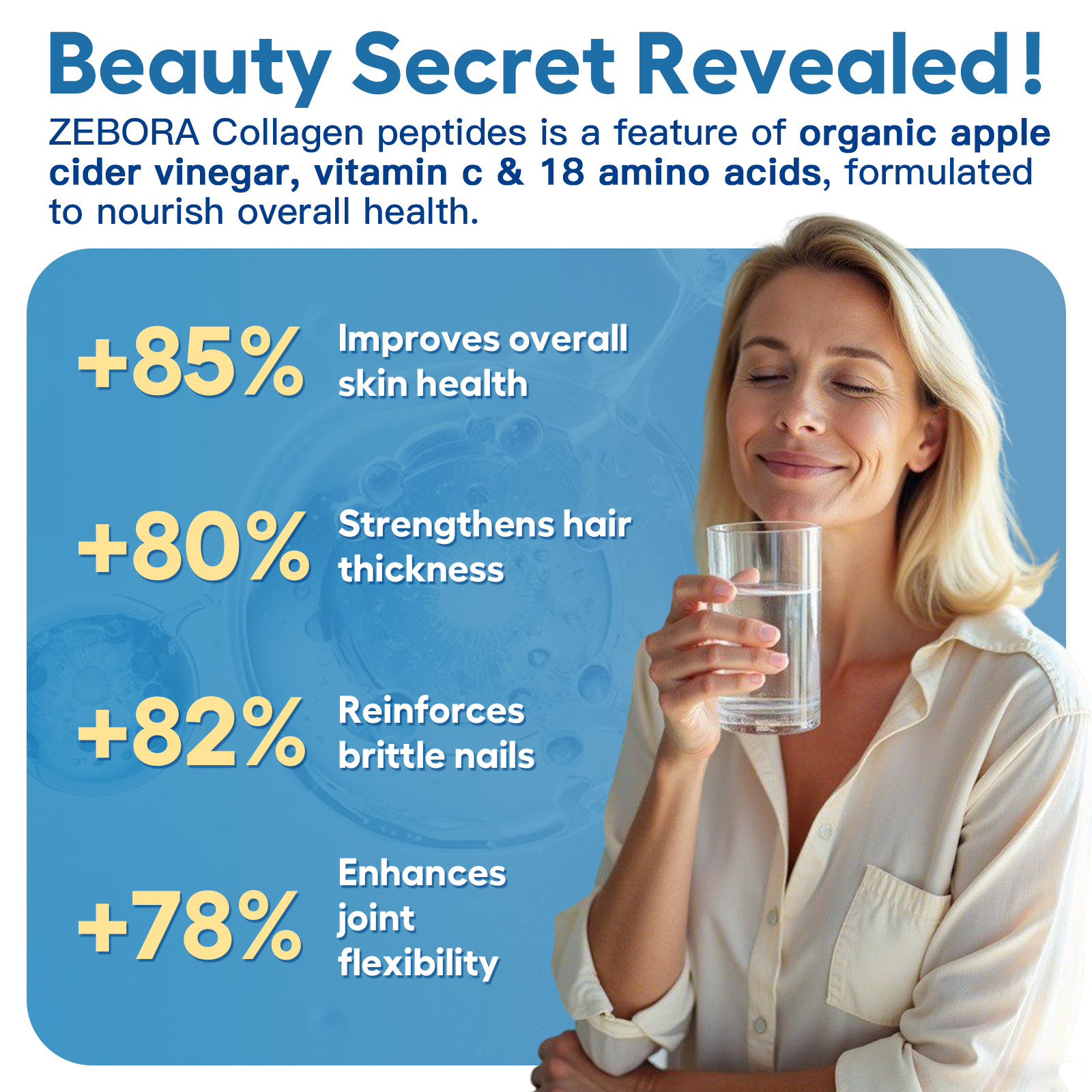 Multi Collagen Peptides Powder with Probiotics & Enzymes for Gut and Skin Health – 30 Servings