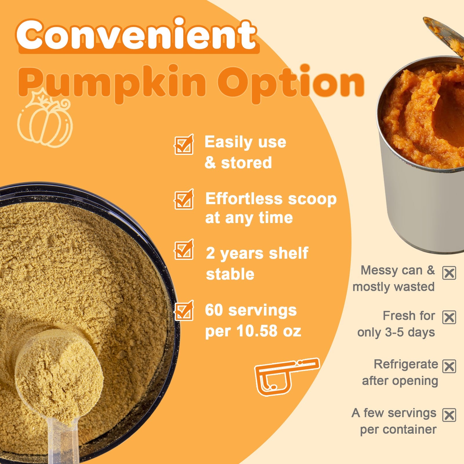 Pumpkin Fiber Mix for Dogs & Cats – Digestive Support – 10.58 oz - ZEBORA