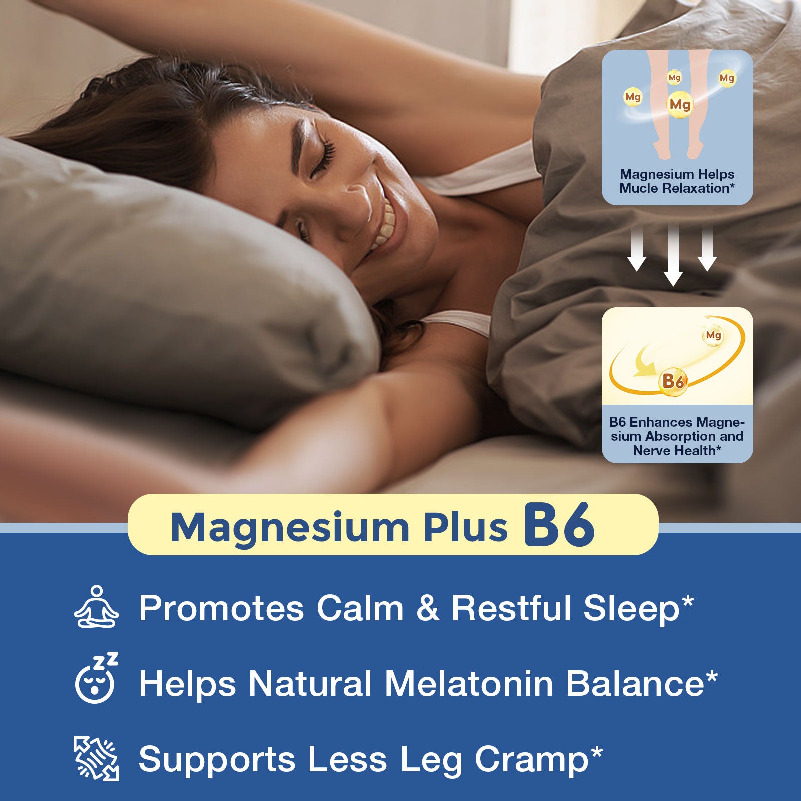 High Absorption Triple Magnesium Complex with Zinc and D3 for Total Body Support Vegan 120 Capsules