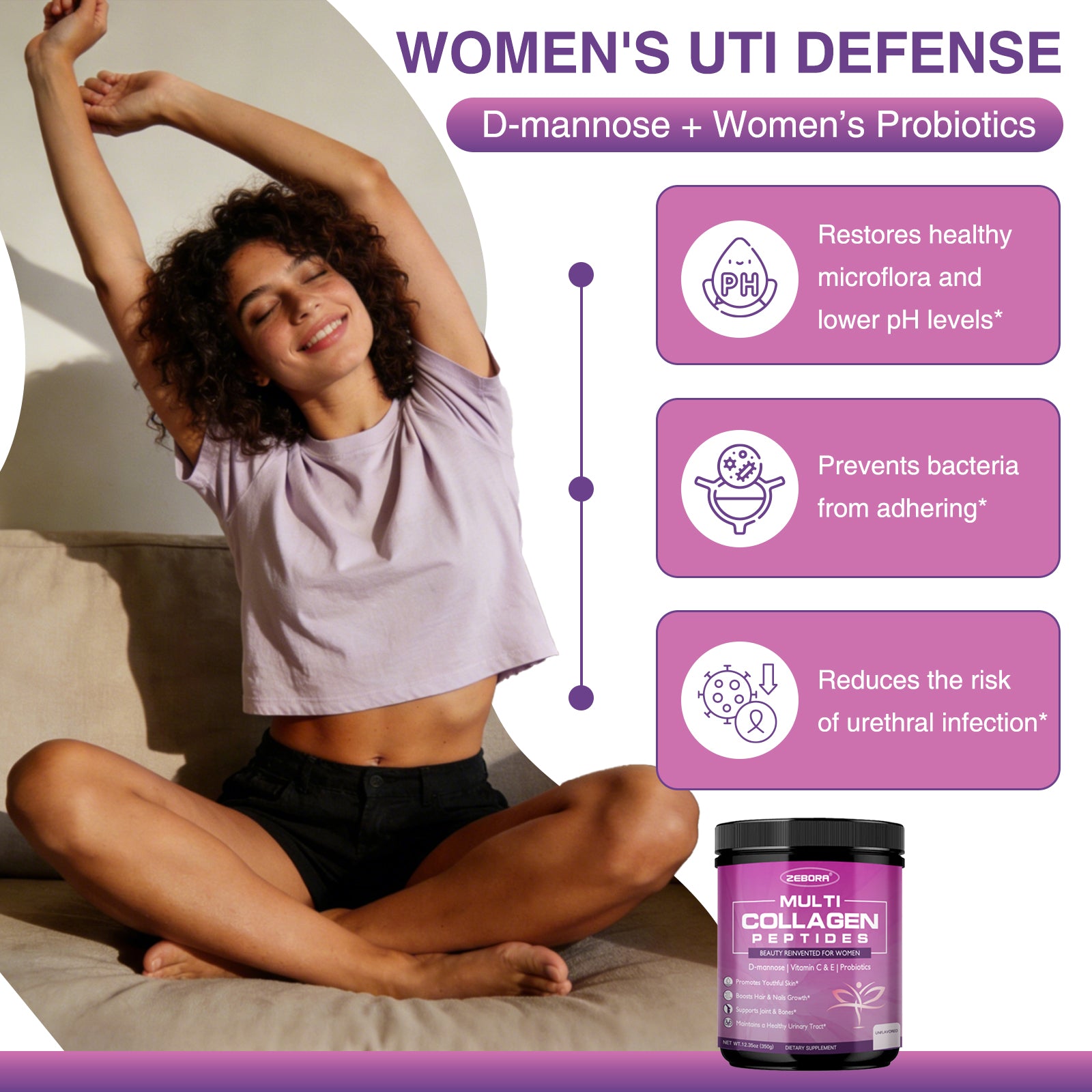 Unflavored Collagen Peptides for Women with Probiotics 35 Servings