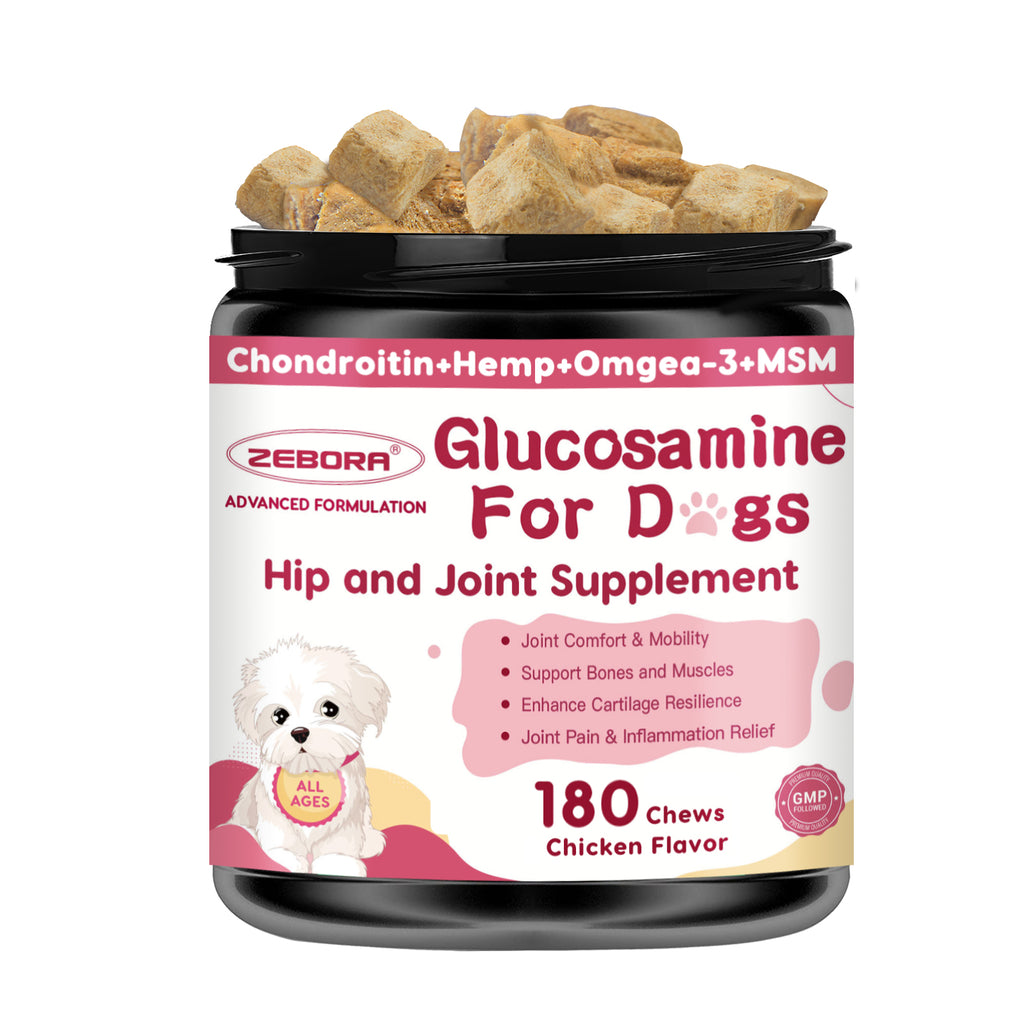 Dog Joint Supplement with Glucosamine, Chondroitin & MSM for Mobility & Joint Support, 180 Chews