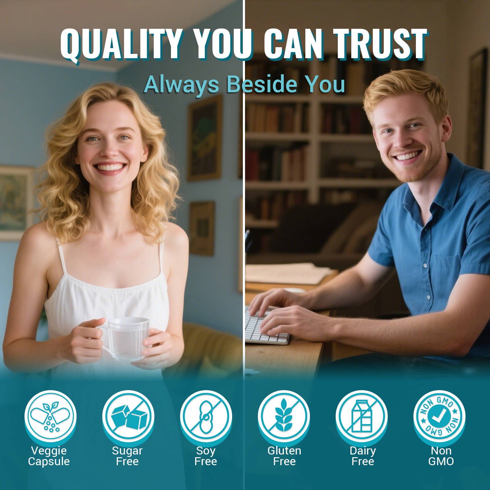 Magnesium Glycinate 500mg, High Absorption Magnesium Supplement with Vitamins B6 & D3, Chelated Magnesium Glycinate Capsules for Muscle, Heart, Calm & Immune Health, Non-Buffered, 120 Capsules