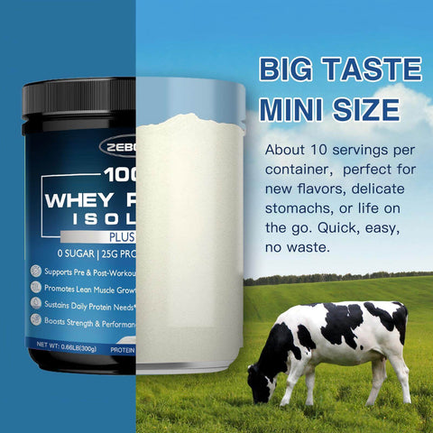 Whey Protein Powder, Vanilla Flavor, Grass Fed Whey Protein
