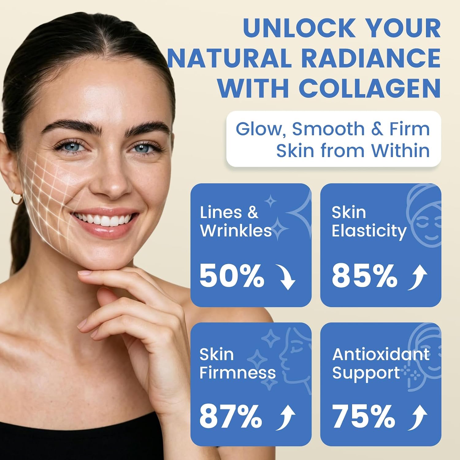 ZEBORA Multi Collagen Peptides, Vanilla Powder, 35 Servings