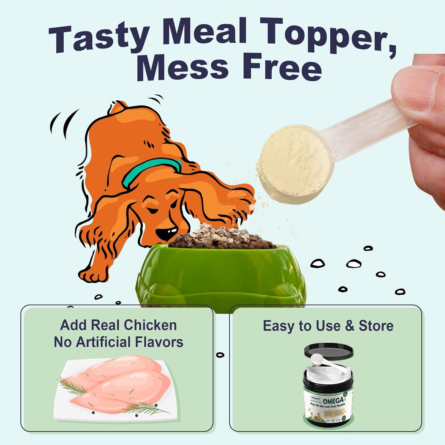 Delicious fish oil powder for dogs & cats