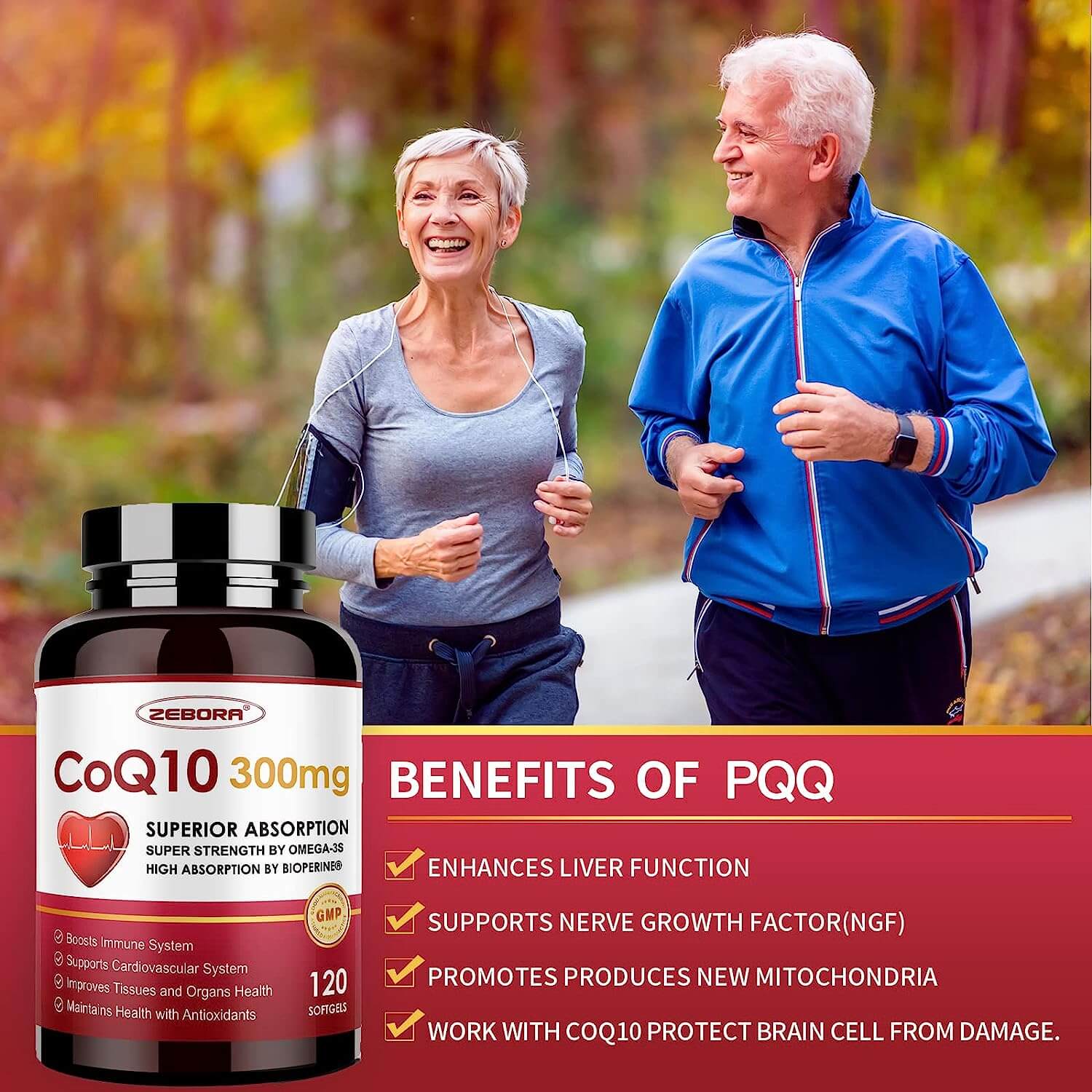 ZEBORA CoQ10-300mg-Softgels with PQQ