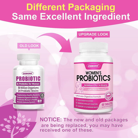 ZEBORA Probiotics for Women 60 Tablets