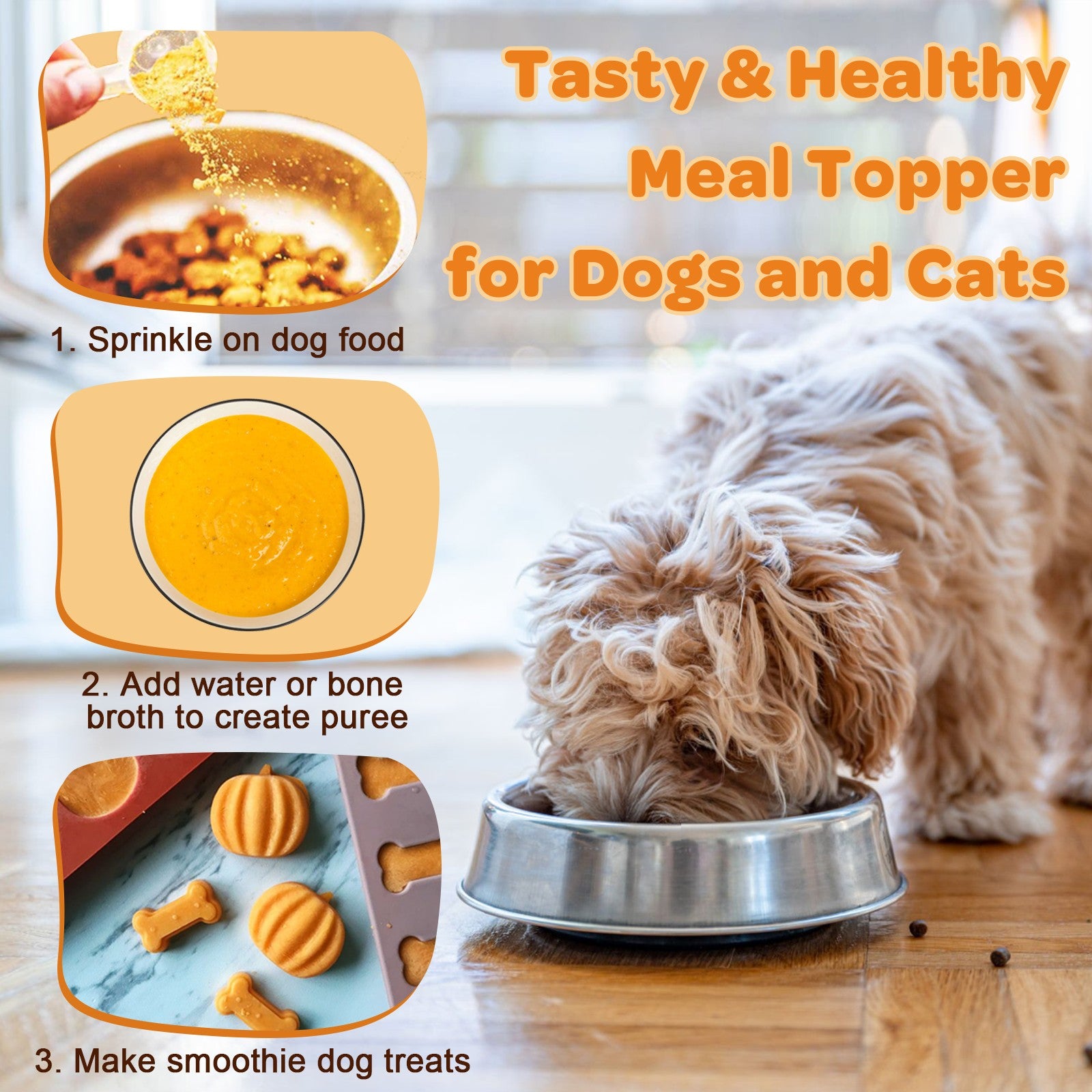 Pumpkin Fiber Mix for Dogs & Cats – Digestive Support – 10.58 oz - ZEBORA