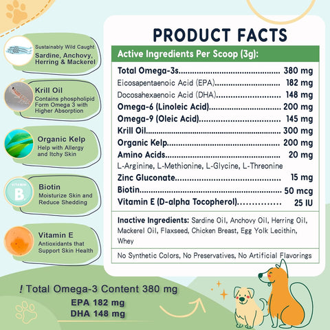 Fish Oil Powder for Dogs & Cats