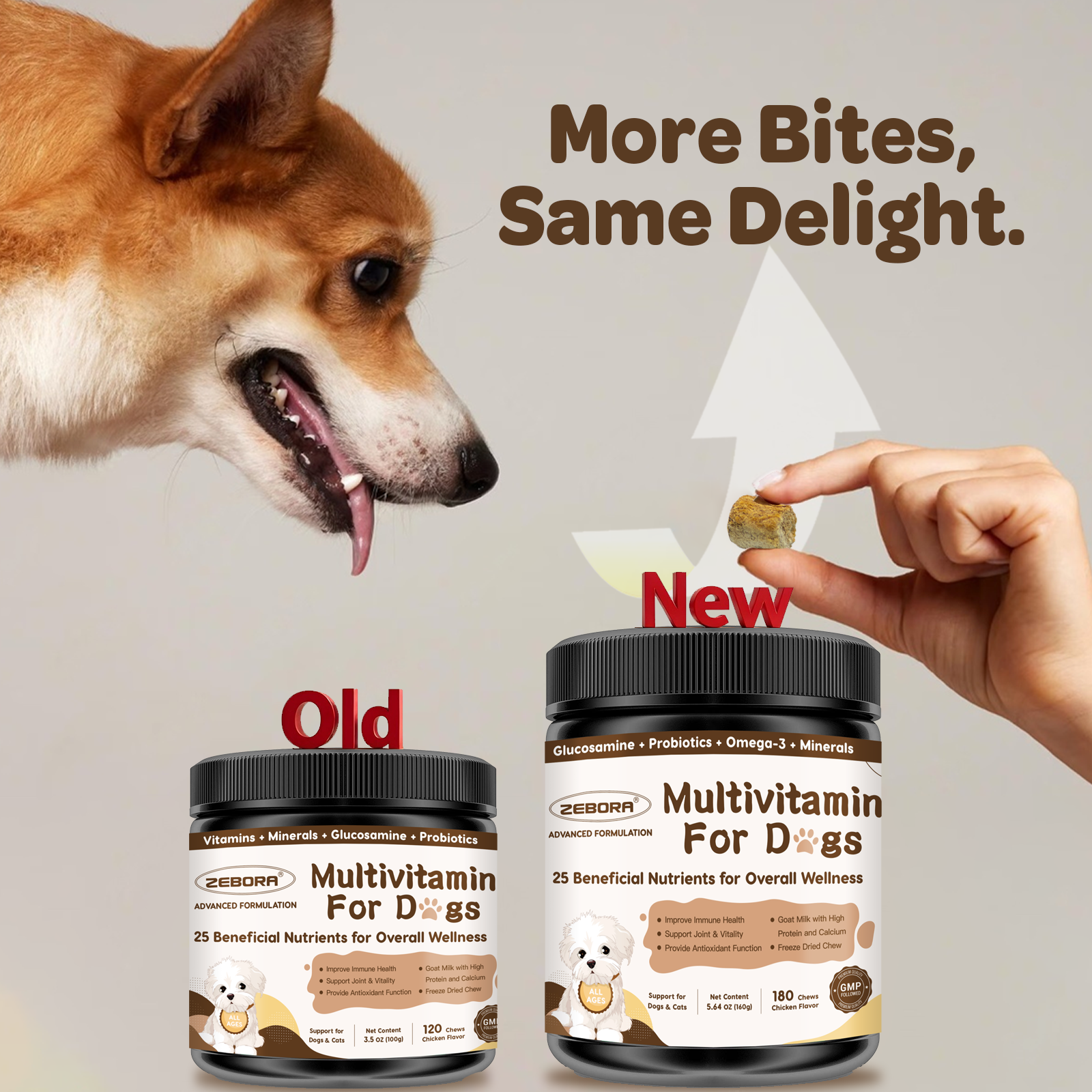 Dog Multivitamin with Probiotics - Multivitamin for Dogs with Glucosamine, Omega 3 and Probiotics for Dogs Digestion, Immunity, Joint, Skin and Coat - 180ct