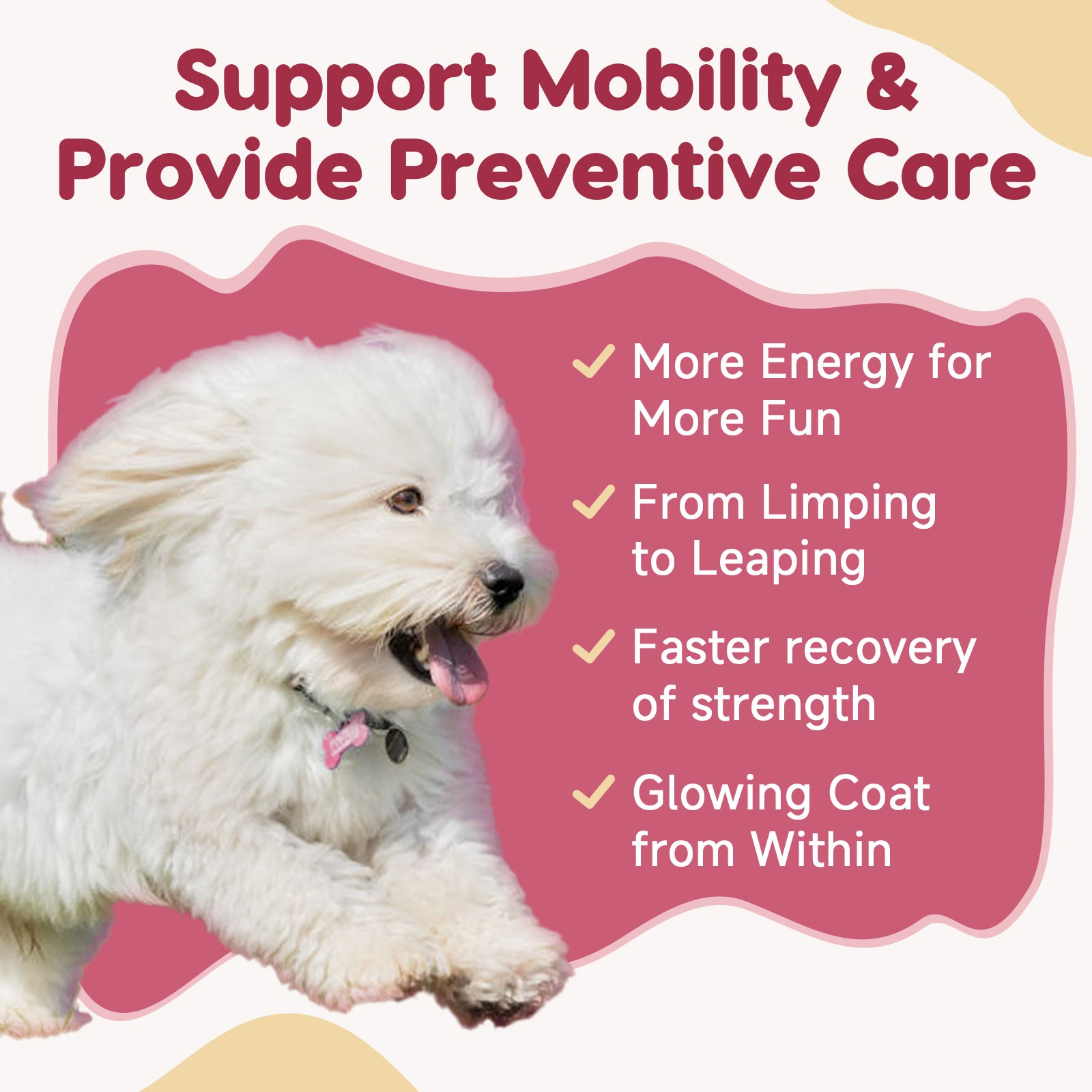 Dog Joint Supplement with Glucosamine, Chondroitin & MSM for Mobility & Joint Support, 180 Chews