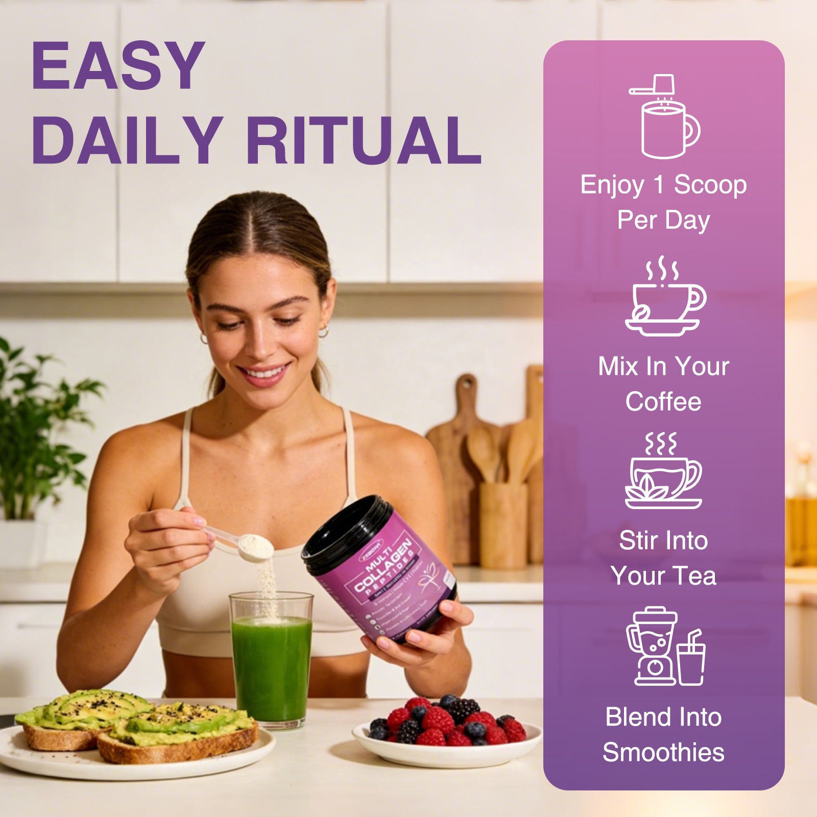 Unflavored Collagen Peptides for Women with Probiotics 35 Servings
