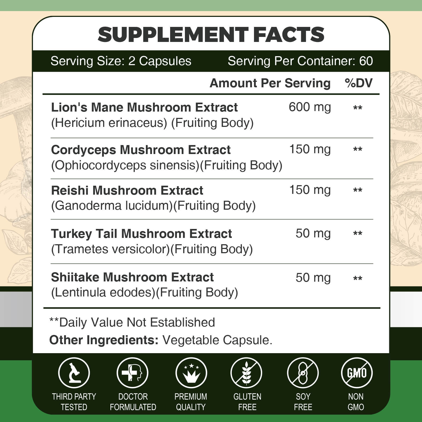 Ingredients-information-of-ZEBORA-Mushroom-Supplement-Capsules