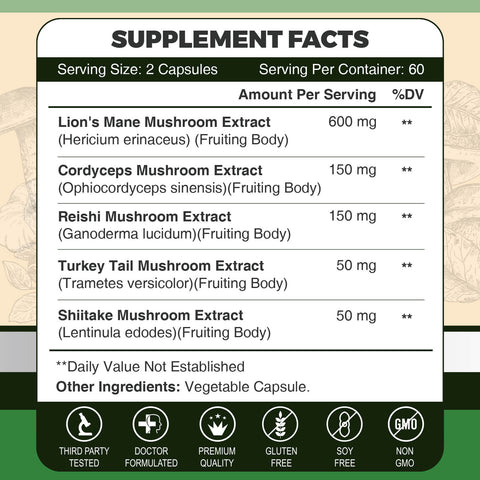 Mushroom Supplement Capsules
