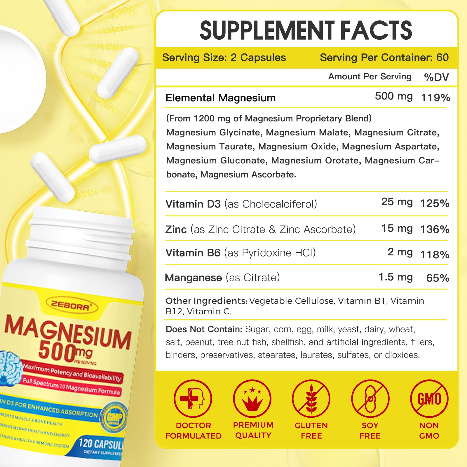The-ingredient-information-of-ZEBORA-Magnesium-Glycinate-Complex-Supplement