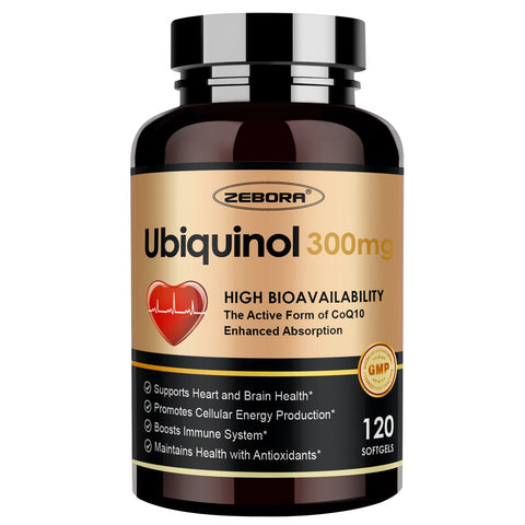 Ubiquinol CoQ10 300mg 4 in 1 Heart Health and Energy Support 120 Softgels
