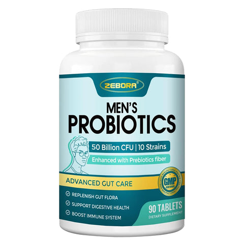 ZEBORA Probiotics for Men Immune Health 90 Tablets