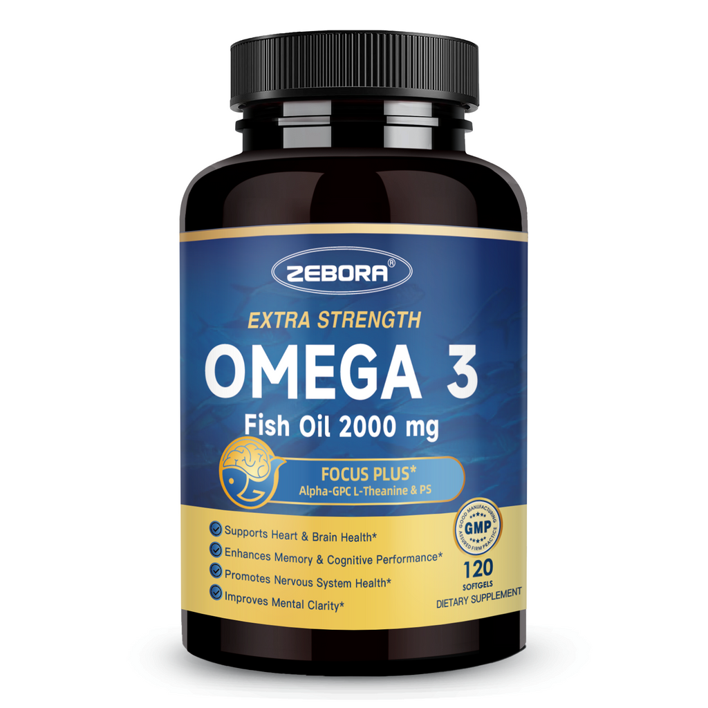 Omega-3 2000mg – DHA & EPA for Brain & Heart, 120 Softgels