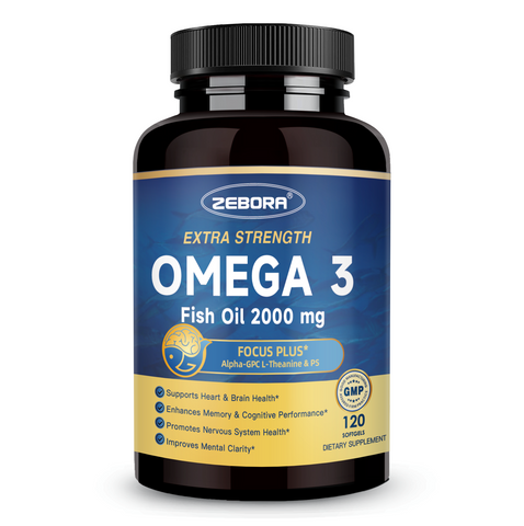 Omega-3 2000mg – DHA & EPA for Brain & Heart, 120 Softgels