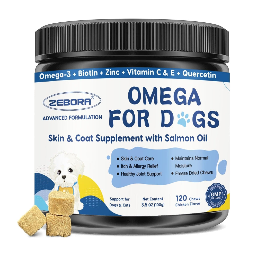 Omega 3 Fish Oil Supplement with Salmon Oil for Dogs & Cats