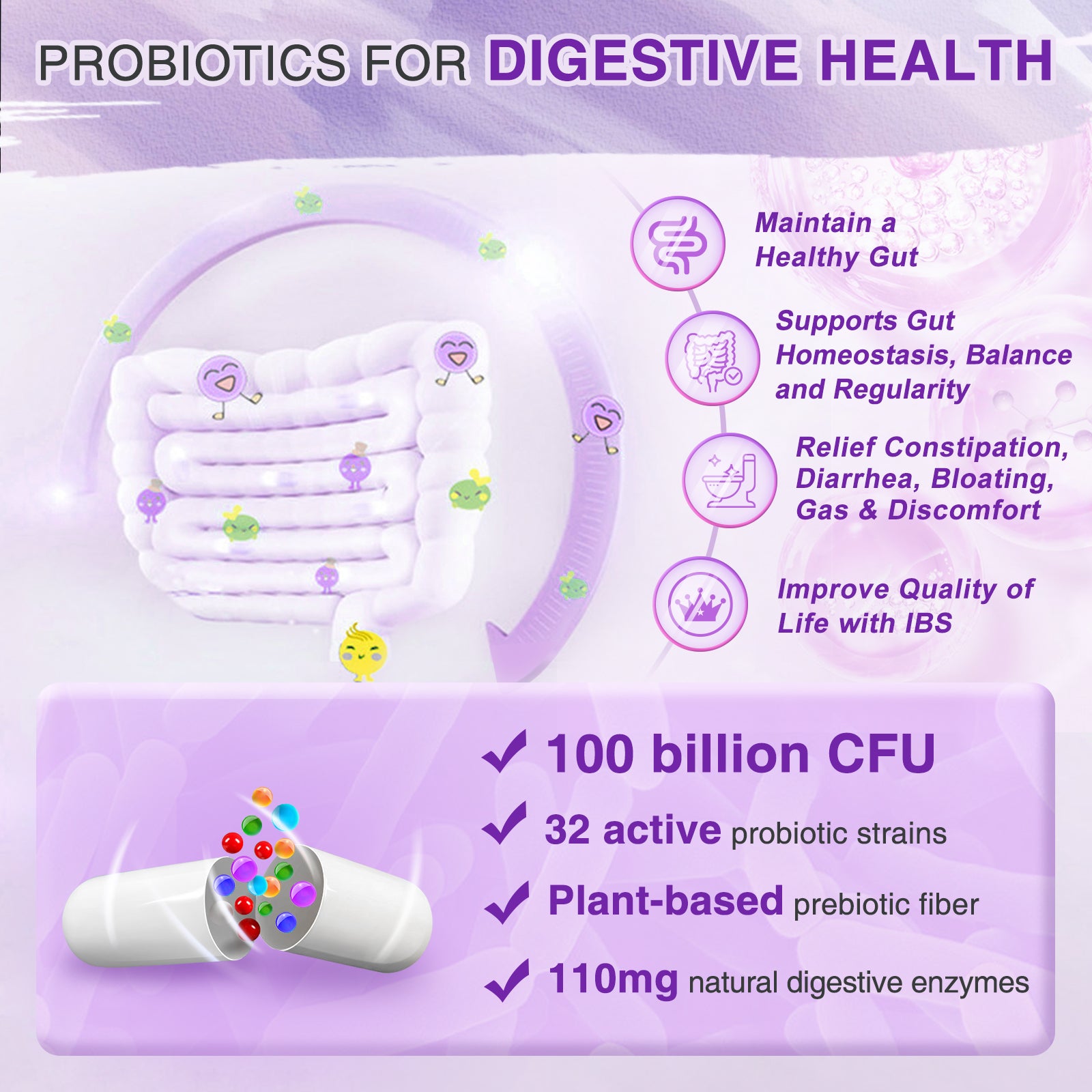 ZEBORA Probiotics for Women Digestive Health