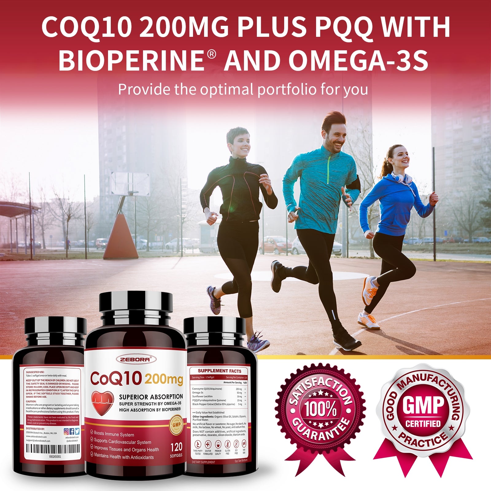 ZEBORA CoQ10 200mg Softgels with PQQ